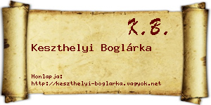 Keszthelyi Boglárka névjegykártya