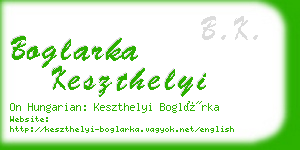 boglarka keszthelyi business card